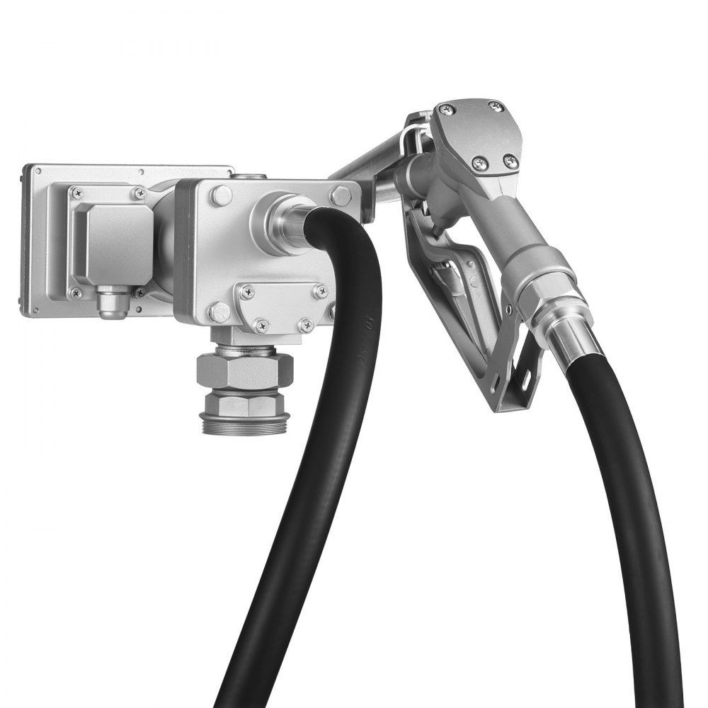 VEVOR Pompa paliwa, 12 V DC, 57 l/min, żeliwna pompa do oleju napędowego z ręcznym zamknięciem, wężem tłocznym, zabezpieczeniem przed przegrzaniem, 1/3 KM, przeciwwybuchowa, do benzyny, oleju napędowego i nafty