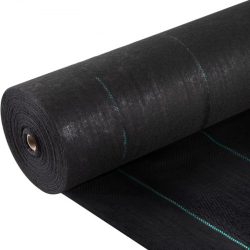 Tkanina do zwalczania chwastów VEVOR 1,5 x 76,2 m, włóknina ogrodowa, 5 uncji, folia do chwastów, tkanina ogrodowa, wytrzymały materiał PP, łatwy montaż, dwuwarstwowa, do ogrodu, trawnika, podjazdu, czarna