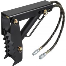 Chwytak hydrauliczny VEVOR do koparki, 45,72 mm, grubość 1,27 cm, wytrzymały chwytak do kłód, stal czarna, spawana, z siłownikiem hydraulicznym, mechaniczny chwytak hydrauliczny do koparki/koparko-ładowarki