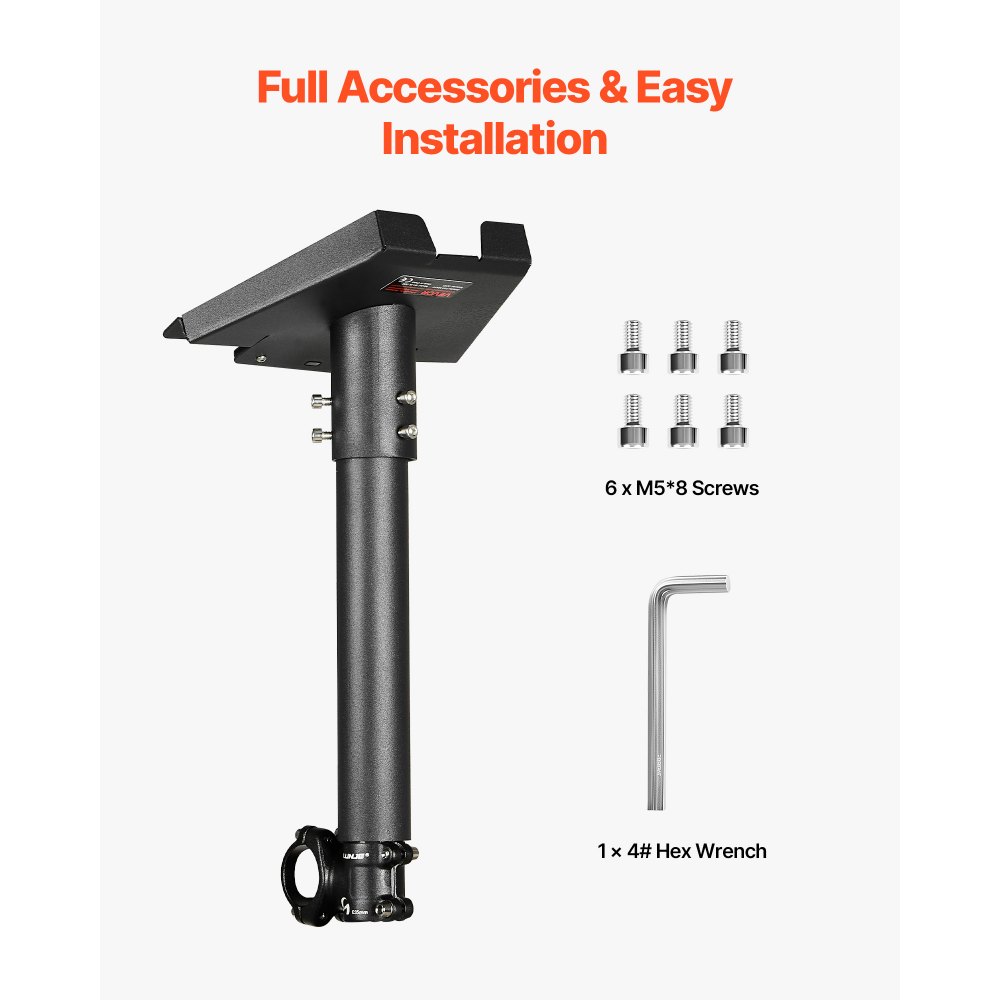 Uchwyt drabinowy VEVOR Starlink Gen 3 do kampera, 300 x 184 x 142 mm, regulowany kąt 360°, z zestawem montażowym, bardzo krótki stalowy adapter drabinowy, kompatybilny z Gen 3 i V3, czarny