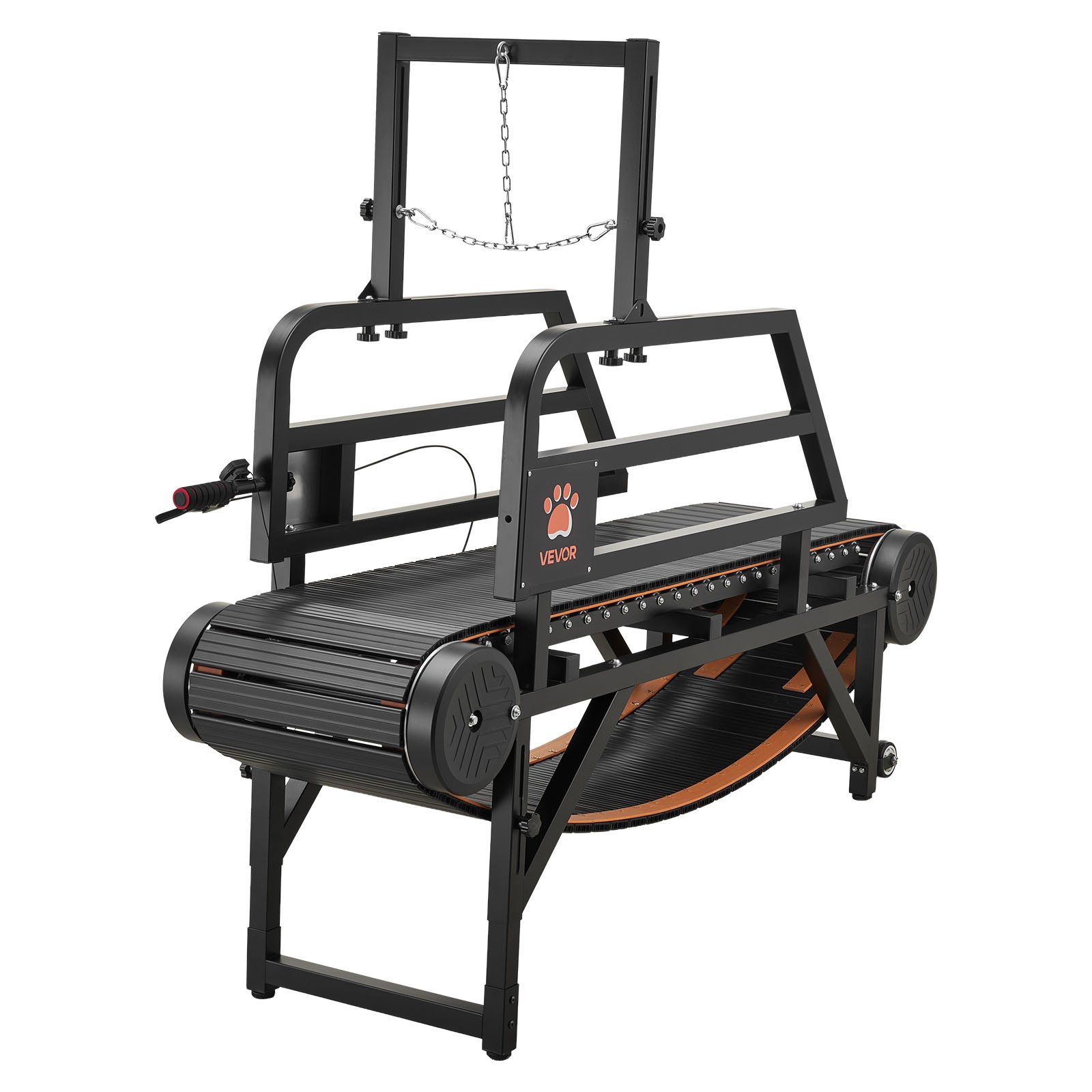 VEVOR Dog Treadmill for Small/Medium Dogs, Pet Running Machine Pacer Slatmill with Stepless Adjustment, Brake & Wheels, Upgrade Plastic Belt to Keep Pets Fit, Up to 199.6kg, 15cm Incline Height