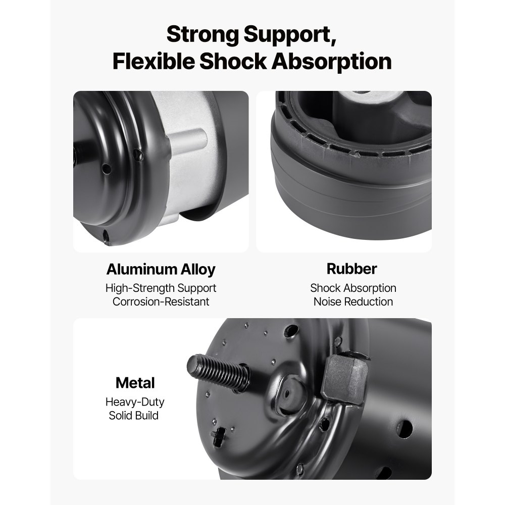 VEVOR Engine and Transmission Motor Mount Kit Replacement, Set of 4, Compatible with 2009–2017 Chevrolet Traverse 3.6L V6, Replace OE# A5548HY, A5549HY, A5458HY, A5444, Secure Support