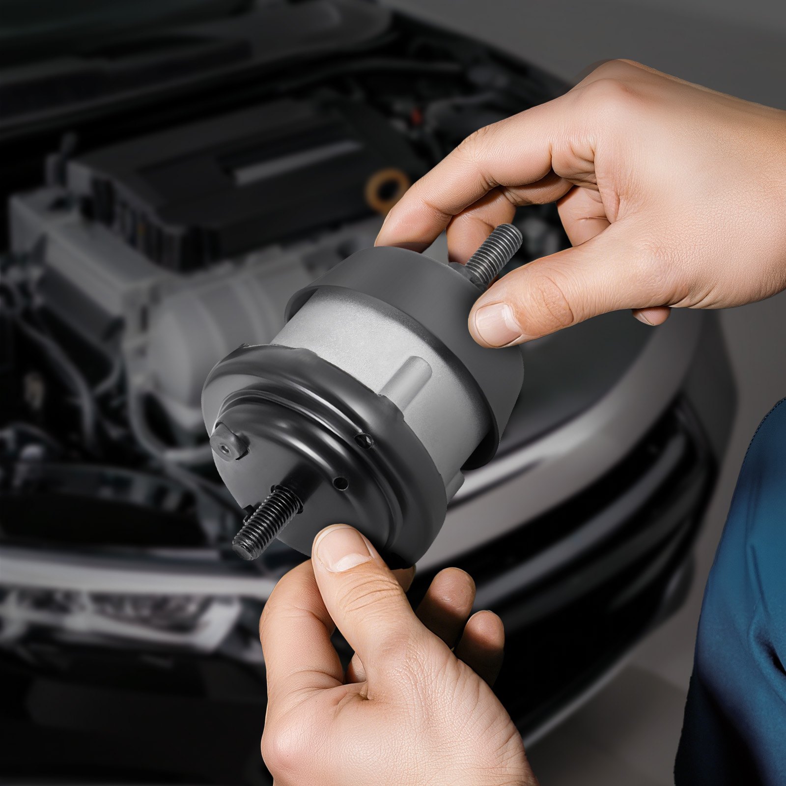 Zestaw wsporników montażowych silnika i skrzyni biegów VEVOR (4 sztuki), kompatybilny z modelami Chevrolet Traverse 3.6L V6 z lat 2009–2017, zastępuje modele OE nr A5548HY, A5549HY, A5458HY, A5444, bezpieczne wsparcie