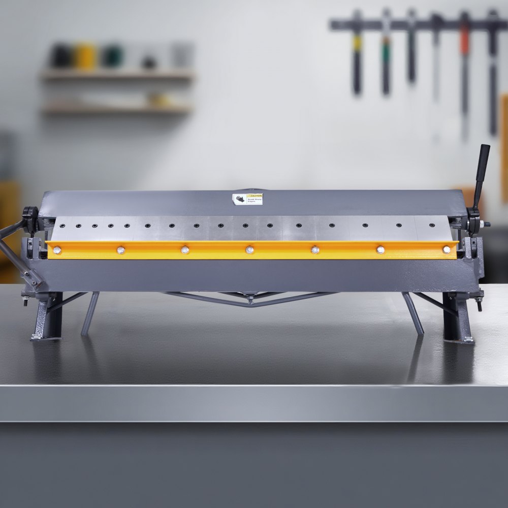 VEVOR Box and Pan Brake, 1270 mm Sheet Metal Bending Brake,16-Gauge Mild Steel Capacity, 0-135 Degree Adjustable, Metal Bender Machine with 16 Fingers, Heavy-Duty Aluminum Folder for Precise Bending