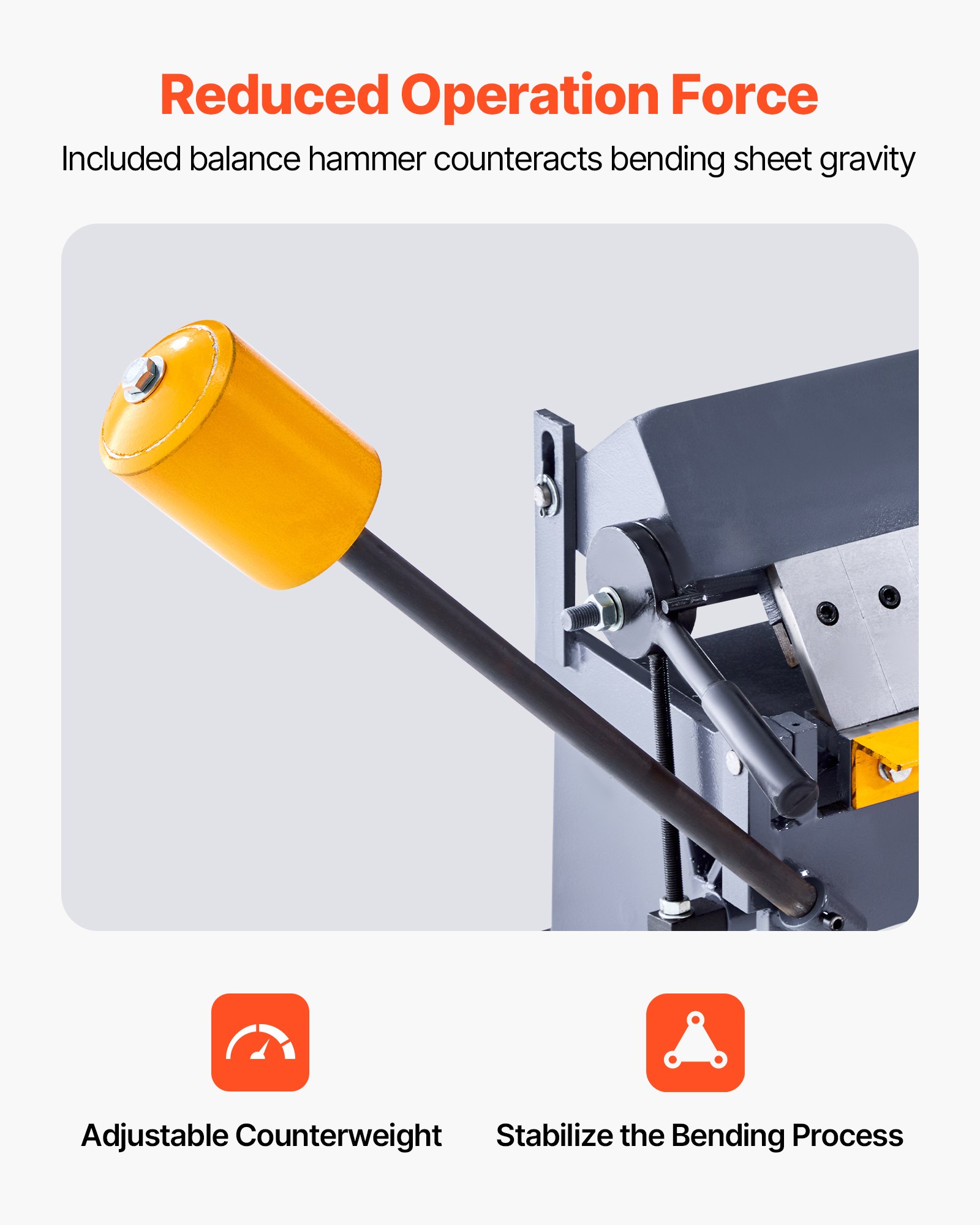 VEVOR Box and Pan Brake, 1270 mm Sheet Metal Bending Brake,16-Gauge Mild Steel Capacity, 0-135 Degree Adjustable, Metal Bender Machine with 16 Fingers, Heavy-Duty Aluminum Folder for Precise Bending