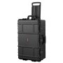 VEVOR Outdoor Trolley Hard Shell Case na aparat fotograficzny z pianką kratkową, 130 l, na drony, kamery i akcesoria, obudowa PP, stopień ochrony IP67, walizka transportowa z wysuwaną rączką, czarna, 800 x 520 x 310 mm