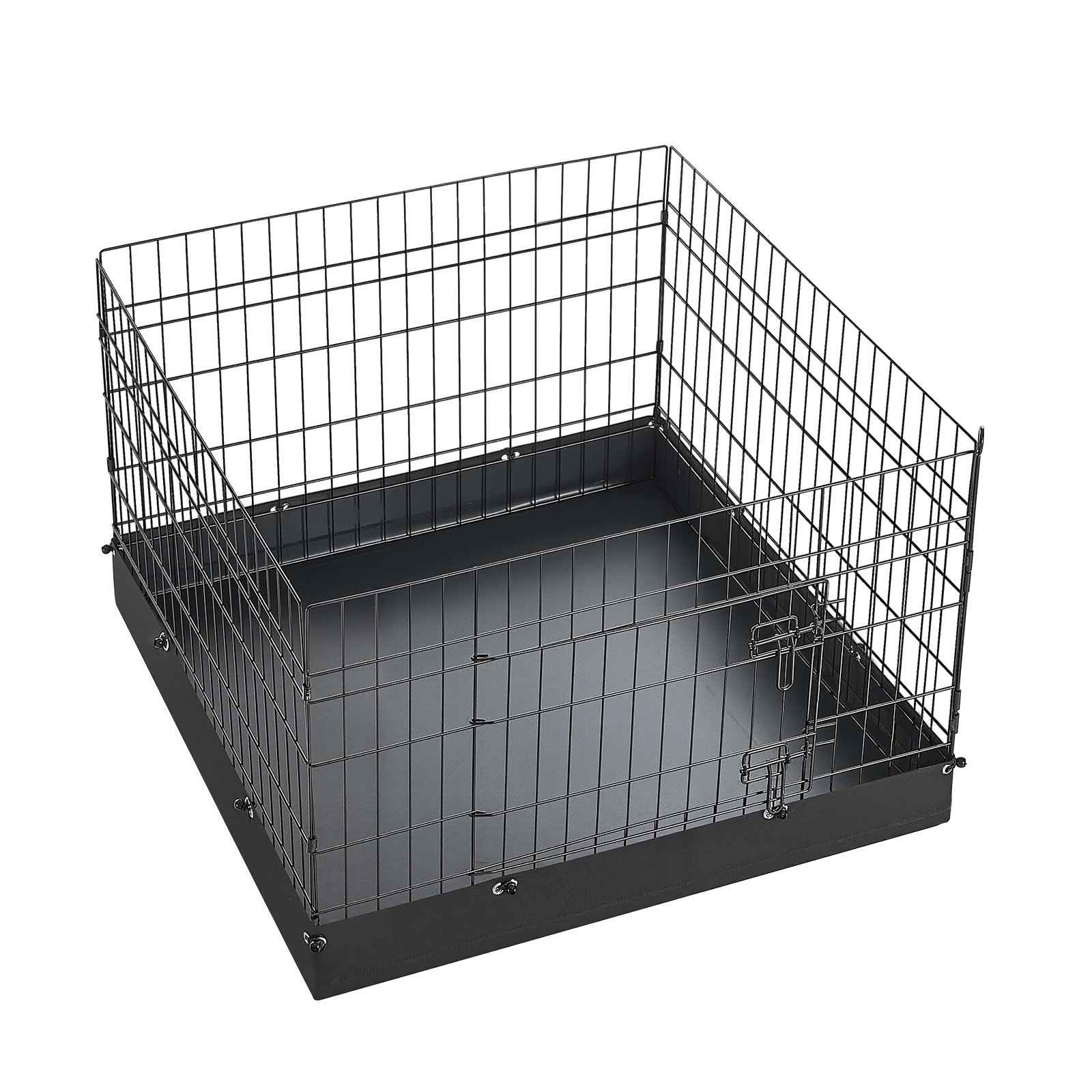 Kojec dla szczeniąt VEVOR, kojec dla szczeniąt, kojec dla psów, 61 cm, zestaw 4-częściowy z matą podłogową, plac zabaw dla małych psów, kotów i innych małych zwierząt, składany, wszechstronny dzięki różnym kształtom