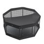VEVOR Dog Playpen 61 cm 8 Panels Heavy Duty with Top Cover & Bottom Pad, Indoor Foldable Metal Exercise Pen Pet Fence with Door, Puppy Crate Kennel Pen for Dogs, Cats, and Other Small Animals, Black