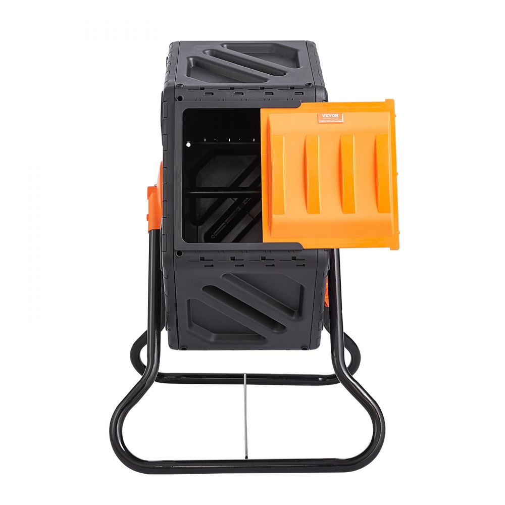 Kompostownik obrotowy VEVOR Kompostownik obrotowy 70 l, kompostownik bębnowy, obrotowy o 360°, wielofunkcyjny, 605 x 510 x 730 mm, 20 kg, pojemnik na kompost ogrodowy o dużej nośności, w zestawie z rękawicami