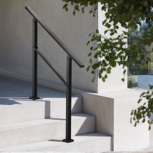 Balustrada VEVOR 103cm Poręcz do schodów 2-3 stopniowa, czarna, kwadratowa rura