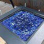 VEVOR Fire Glass, 10LBS/4.5KG High-Temperature Resistant Fireplace Rocks, 3/4-Inch / 19.05 mm Reflective & Smokeless Firepit Glass Beads, High Luster Stone Landscaping for Fire Pit Table, Cobalt Blue