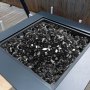 VEVOR Fire Glass, 10 LBS / 4.5 KG High-Temperature Resistant Fireplace Rocks, 1/2-Inch / 12.7 mm Reflective & Smokeless Firepit Glass Rock, High Luster Stone Landscaping for Fire Pit Table, Black