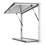 Okno sprzedażowe VEVOR do food trucków, 1220 x 915 x 80 mm, stop aluminium, okno sprzedażowe do food trucków, otwierane do 85°, z klapką sprzedażową, półką do serwowania i hakiem holowniczym, osłoną przeciwdeszczową