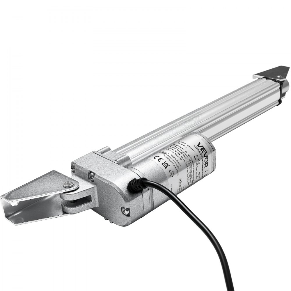 Siłownik liniowy VEVOR 12 V, silnik liniowy wodoodporny IP65 o długości 203,2 mm, siłownik liniowy 3000 N, siłowniki liniowe 5 mm/s z uchwytami montażowymi do trackerów słonecznych, maszyn przemysłowych, otwieraczy drzwi