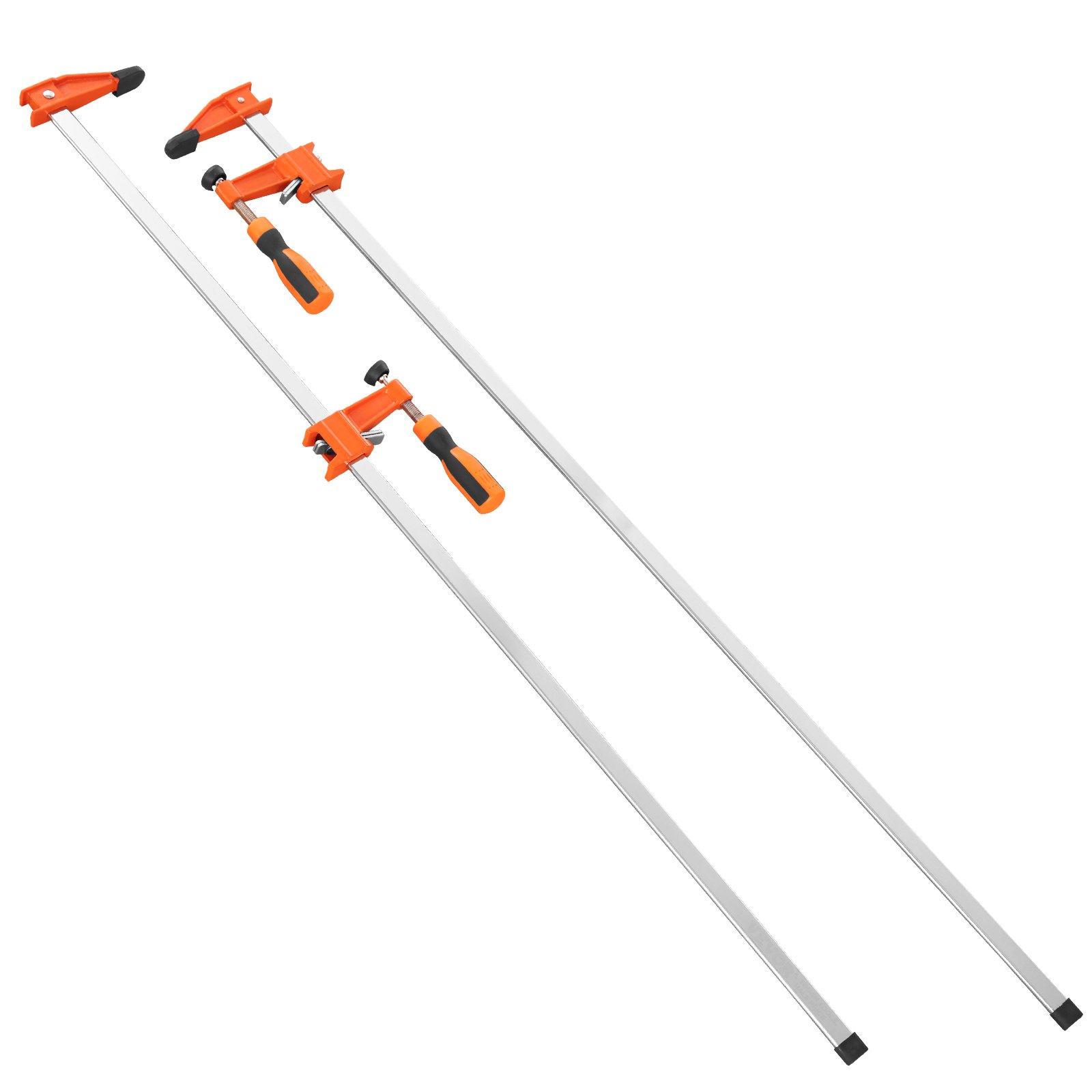 Zaciski stolarskie VEVOR, zestaw 2 szt., zacisk 914,4 mm, szybkozmienny zacisk F z limitem obciążenia 272 kg, głębokość gardzieli 63,5 mm, żeliwo i stal węglowa