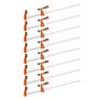 Zaciski śrubowe VEVOR, 8 szt., szerokość rozwarcia 91,4 cm, zaciski F, 272 kg Zaciski zaciskowe, z podkładką plastikową i mechanizmem samoblokującym, żeliwo i stal węglowa, do obróbki drewna i metalu