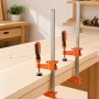 VEVOR Bar Clamps for Woodworking, 8-Pack, 15.24 cm and 30.48 cm F Clamps, 272 kg Load Limit, with Plastic Pad and Self-Locking Design, Malleable Iron and Carbon Steel, for Wood Working Metal Working