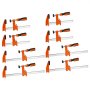 VEVOR Bar Clamps for Woodworking, 8-Pack, 15.24 cm and 30.48 cm F Clamps, 272 kg Load Limit, with Plastic Pad and Self-Locking Design, Malleable Iron and Carbon Steel, for Wood Working Metal Working