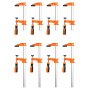 VEVOR Bar Clamps for Woodworking, 8-Pack, 15.24 cm and 30.48 cm F Clamps, 272 kg Load Limit, with Plastic Pad and Self-Locking Design, Malleable Iron and Carbon Steel, for Wood Working Metal Working