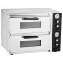Piec elektryczny do pizzy VEVOR do pizzy 457 mm o mocy 2500 + 2500 W do 450°C, maszyna do pizzy z kontrolą czasu i temperatury oraz dwukomorowa, maszyna do pieczenia pizzy, maszyna do pizzy wielofunkcyjna