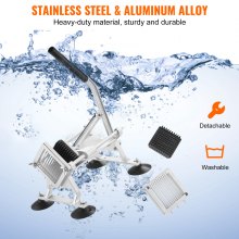 Komercyjna krajalnica do warzyw VEVOR, krajalnica do owoców 1/4 cala, krajalnica do warzyw ze stali nierdzewnej i stopu aluminium, ręczna krajalnica do warzyw, do rzodkiewki, cebuli, ziemniaków, cytryn