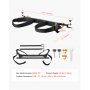 VEVOR Golf Cart Bag Holder, 1370 x 195 x 60.5 mm, Compatible with Most 2+2 Golf Cart Rear Seat with 1.2-Inch Square Tubes, Adjustable Rear Seat Carts Club Holder with Strap, No Drilling Required