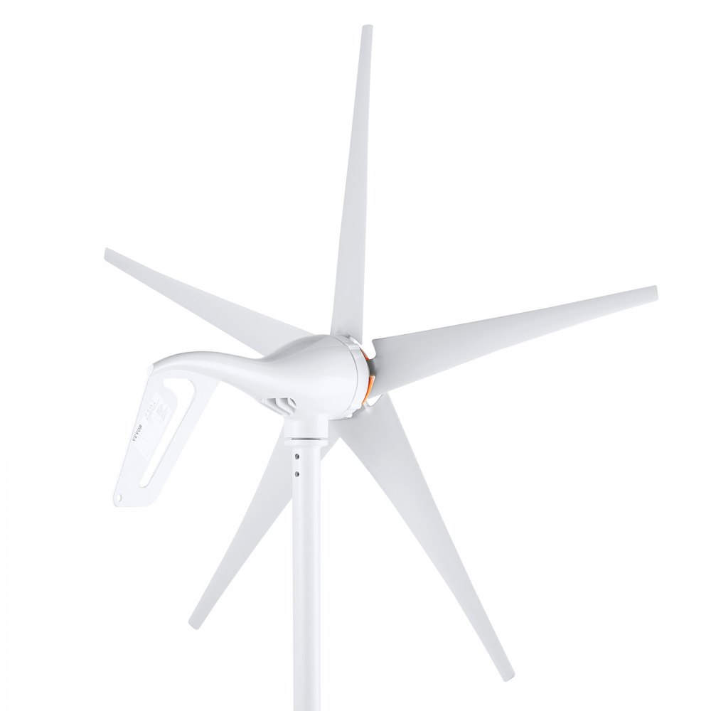 Turbina wiatrowa VEVOR 500 W, generator wiatrowy 12 V, 5-łopatkowy generator energii wiatrowej ze sterownikiem MPPT, regulowany kierunek wiatru i początkowa prędkość wiatru 2,5 m/s, odpowiedni do łodzi kempingowych, gospodarstw domowych i kamperów