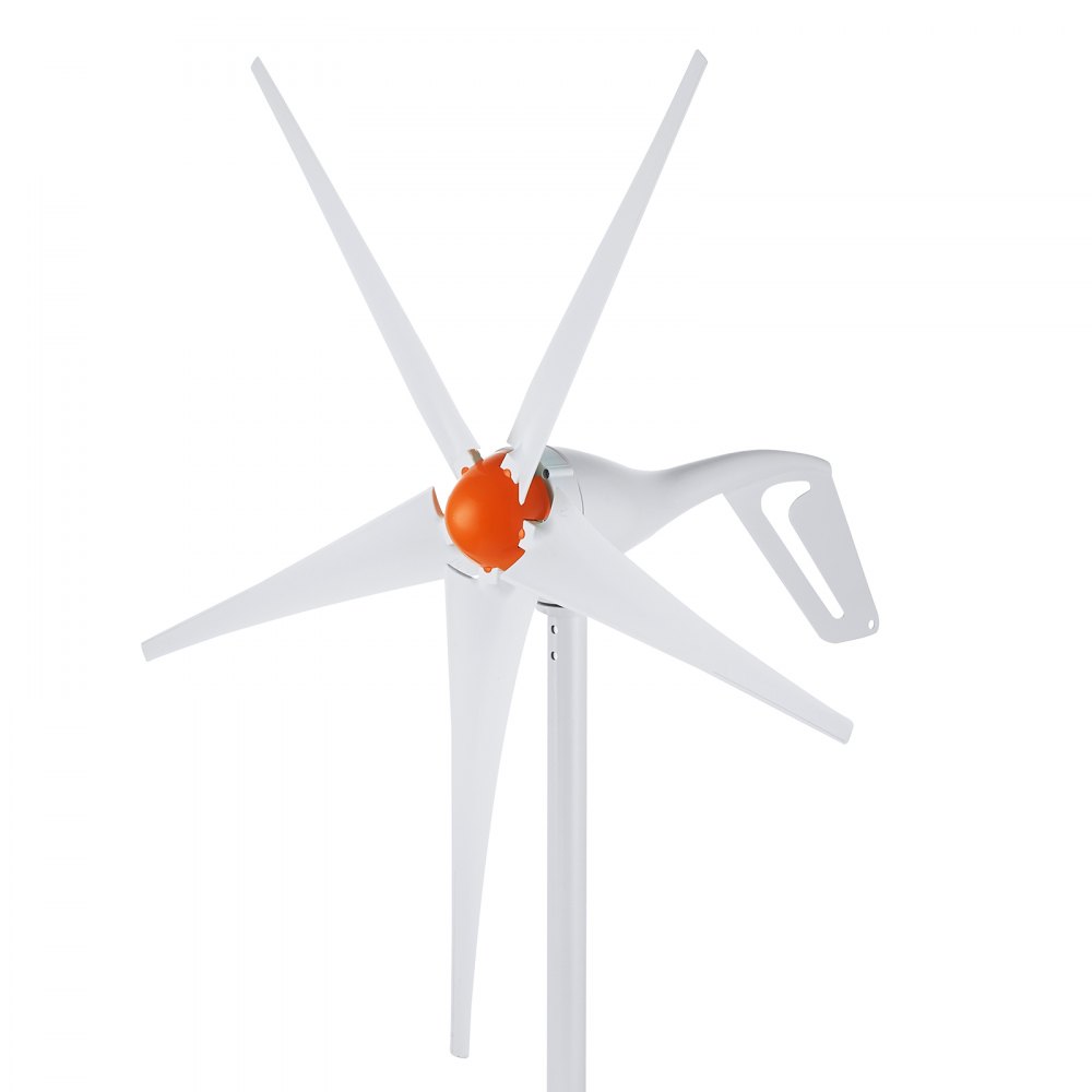 Turbina wiatrowa VEVOR 500 W, generator wiatrowy 12 V, 5-łopatkowy generator energii wiatrowej ze sterownikiem MPPT, regulowany kierunek wiatru i początkowa prędkość wiatru 2,5 m/s, odpowiedni do łodzi kempingowych, gospodarstw domowych i kamperów