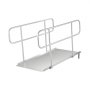 Podjazd dla wózków inwalidzkich VEVOR z poręczami, podjazd progowy 1806x830x1080 mm o maksymalnym udźwigu 453,6 kg, antypoślizgowy, aluminiowy, przenośny podjazd dla skuterów, progów drzwi, krawężników i schodów