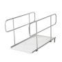 Podjazd dla wózków inwalidzkich VEVOR z poręczami, podjazd progowy 1806x830x1080 mm o maksymalnym udźwigu 453,6 kg, antypoślizgowy, aluminiowy, przenośny podjazd dla skuterów, progów drzwi, krawężników i schodów