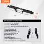 VEVOR Rear Bumper Compatible with 1995-2004 Toyota Tacoma, Chrome Steel, Replacement Rear Bumper with License Plate Light and Step Pad, without Sensor Holes, for TO1102215