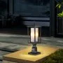 VEVOR 2-Pack Dusk-to-Dawn Outdoor Post Lights, 450 mm, Waterproof Lantern Post Lights with 3.5-Inch Glass Shade on Column Mount, Lightning-Proof Outdoor Pole Column Light for Patios and Garden Paths