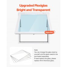 VEVOR 915x915mm Okno do serwowania żywności markiza do wózka z żywnością