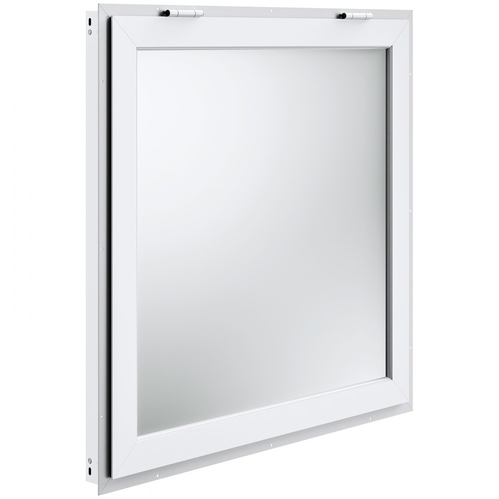 Okno do food trucków VEVOR, 36" x 36", aluminiowe, z markizą i hakiem, obracane do 85 stopni, do food trucków i przyczep gastronomicznych, bez szkła