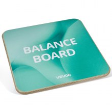 VEVOR Deska balansowa dla dorosłych 500 x 500 x 18 mm, obrotowa deska chybotliwa 360°, 3-stopniowo regulowany drewniany przyrząd do treningu równowagi, powierzchnia antypoślizgowa do treningu mięśni głębokich brzucha, siłownia domowa