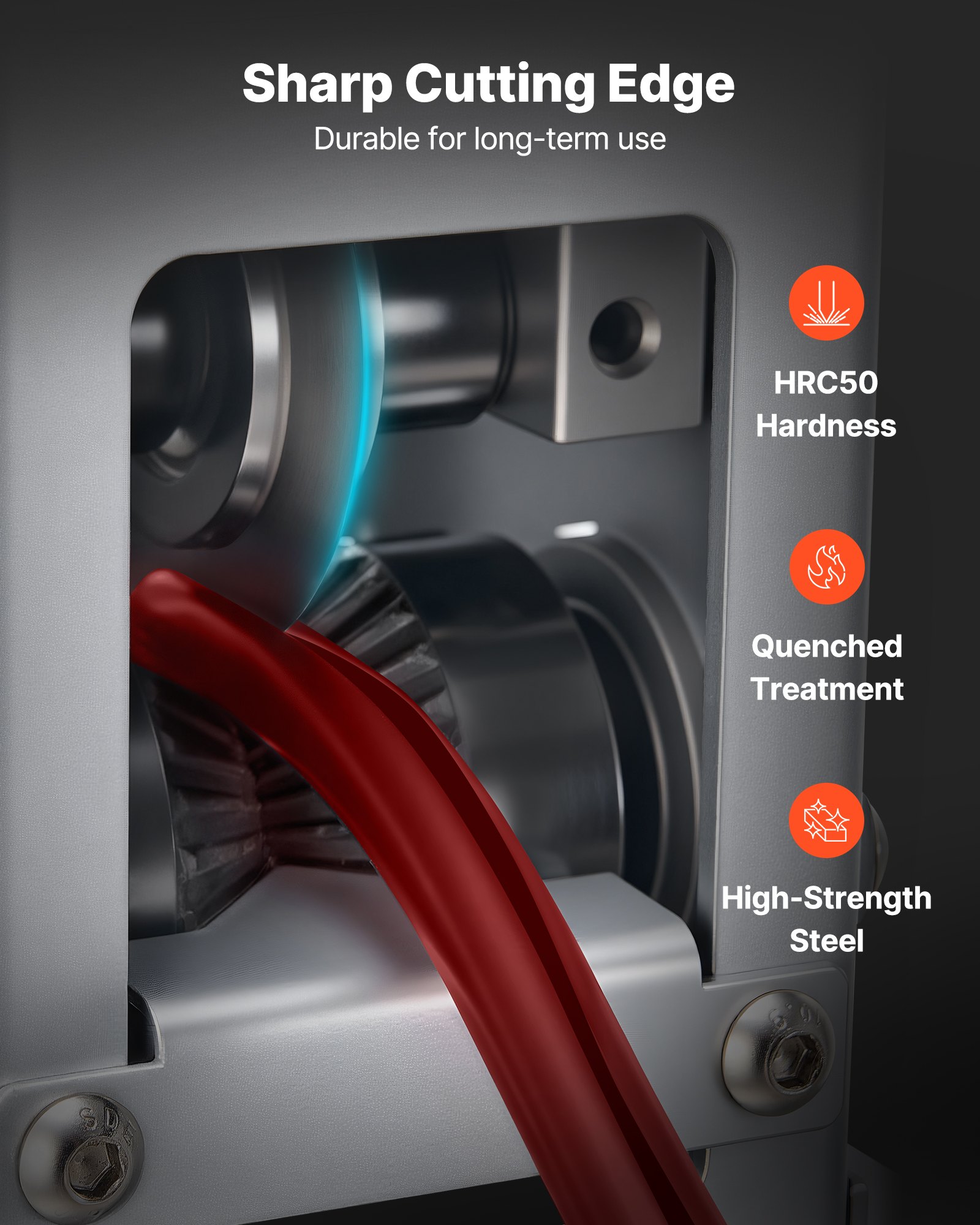 Maszyna do ściągania izolacji z przewodów VEVOR, 1,5-30 mm, maszyna do ściągania izolacji z kabli, obsługa korbą ręczną/wiertarką, narzędzie do ściągania izolacji z ramą Q235, ściągacz izolacji z kabli, ręczna maszyna do ściągania izolacji z kabli ze złomu miedzianego