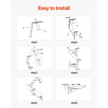 VEVOR Stół balkonowy Stół wiszący Stół balkonowy wiszący Stół składany 1220x300mm