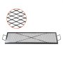 Ruszt do grilla X-Marks Fire Pit Grill VEVOR 1110 x 380 x 25 mm, prostokątny, stalowy z uchwytem, ​​przenośne naczynia kempingowe na imprezy plenerowe, czarny