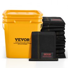 Bariery przeciwpowodziowe VEVOR, torby przeciwpowodziowe, 5 szt., bariery przeciwpowodziowe z plastikowym wiadrem, bariery przeciwpowodziowe aktywowane wodą do domu, drzwi, podjazdu (3060 x 155 mm)