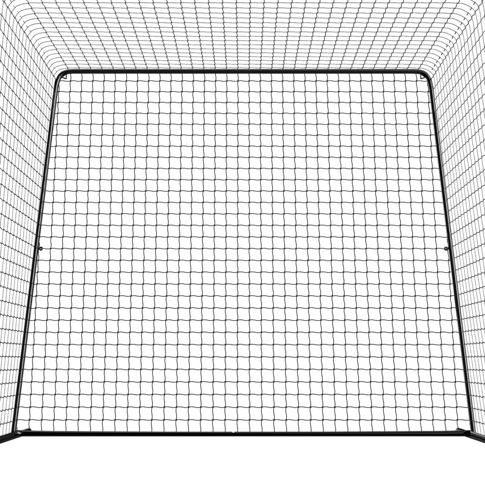 Siatka treningowa do klatki baseballowej VEVOR 1200x368x310 cm z 45-warstwową i wiązaną tkaniną HDPE oraz długimi linami pozycjonującymi, w tym siatka treningowa do klatki do softballu