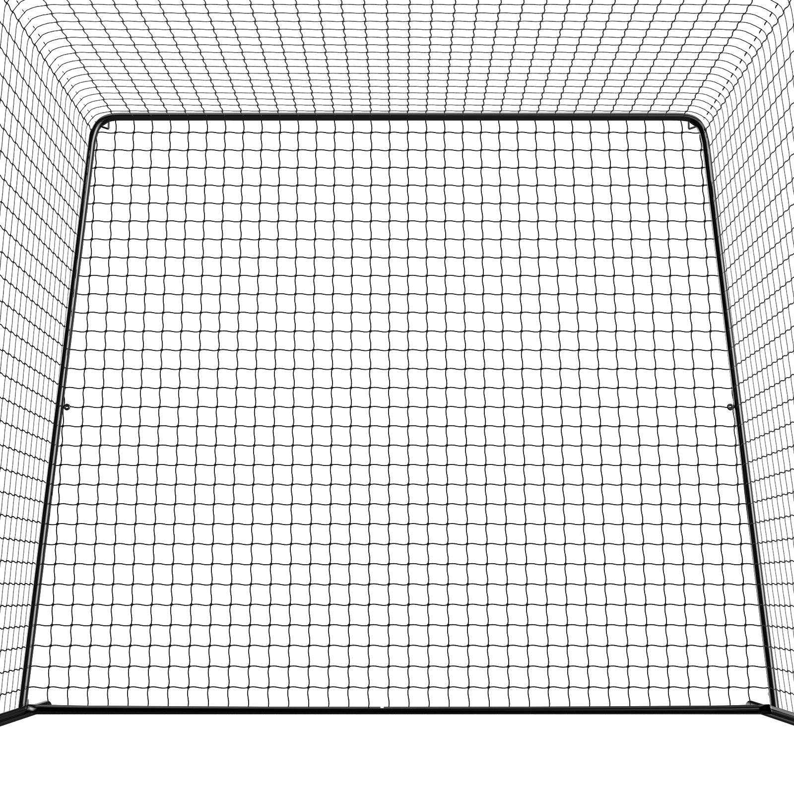 Siatka treningowa do klatki baseballowej VEVOR 1200x368x310 cm z 45-warstwową i wiązaną tkaniną HDPE oraz długimi linami pozycjonującymi, w tym siatka treningowa do klatki do softballu