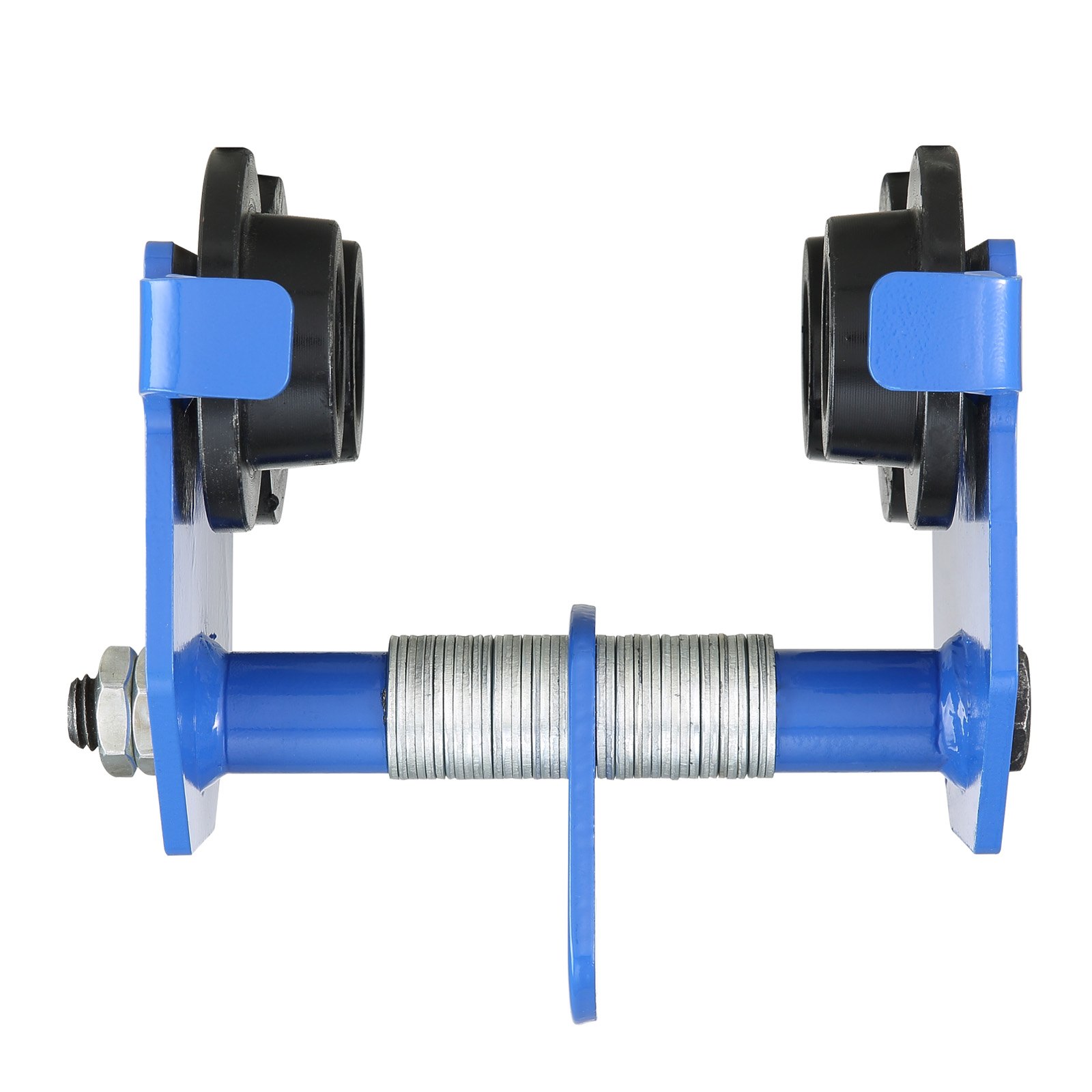 VEVOR trolley 0.5 T load capacity, roller carriage with twin wheels, adjustable for I-beam flange width 63.5 to 139.7 mm, heavy-duty garage hoist made of alloy steel for straight curved I-beams