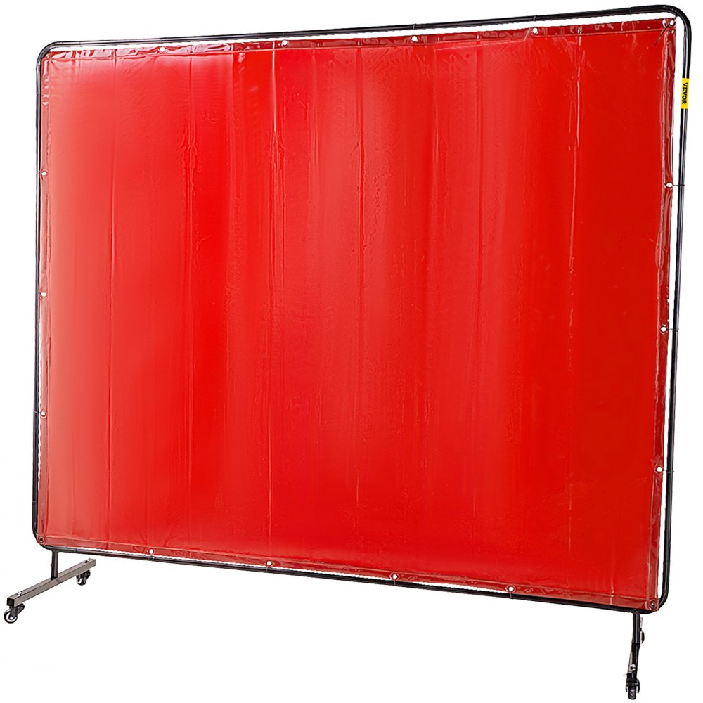 Zasłona spawalnicza Zasłona spawalnicza Zasłona ochronna Winyl 180X240cm z ramą Czerwona
