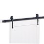 System drzwi przesuwnych VEVOR w stylu stodoły (1067 x 2134 mm) wykonany z wytrzymałych płyt MDF i matowego szkła, drzwi w stylu stodoły z zestawem okuć i wodoodporną powierzchnią z PVC oraz ramą H do łazienek