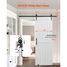System drzwi przesuwnych VEVOR do stodoły z zestawem okuć 762x2134 mm