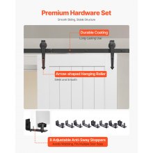 System drzwi przesuwnych VEVOR do stodoły z zestawem okuć 762x2134 mm