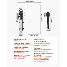 System drzwi przesuwnych VEVOR do stodoły z zestawem okuć 762x2134 mm