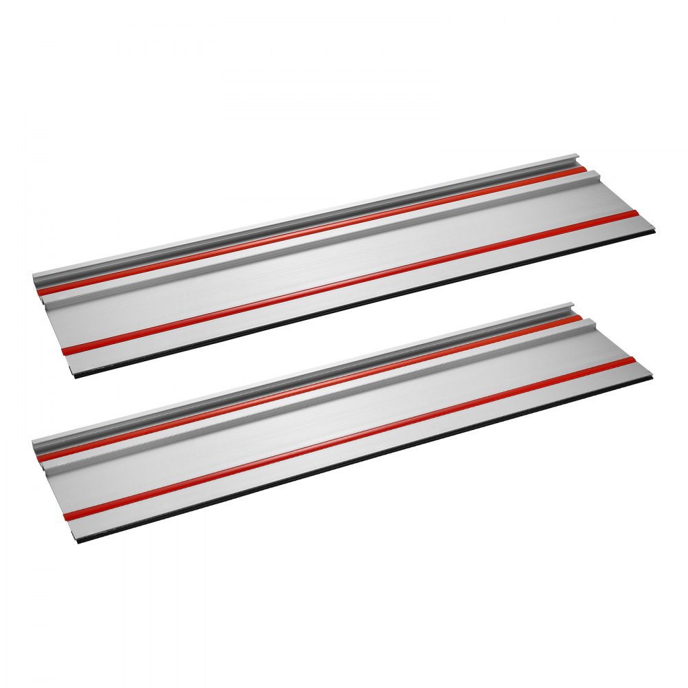 Szyna prowadząca do piły zagłębiarskiej VEVOR, 700 x 180 mm, zestaw 2 szyn prowadzących z wytłaczanego aluminium i 1 łącznika, kompatybilna z piłami zagłębiarskimi marek Makita, Festool i WEN, do obróbki drewna