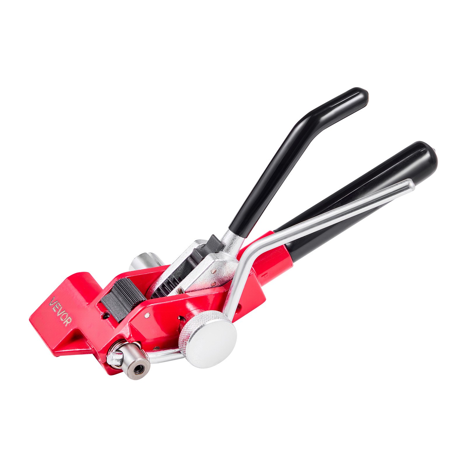 Zestaw do spinania taśmą stalową VEVOR, 3-częściowy, ręczne narzędzie do spinania taśmą metalową o długości 30,5 m, 100 metalowych klipsów i obcinak, idealne wyposażenie warsztatu do pakowania, transportu i magazynowania przemysłowego