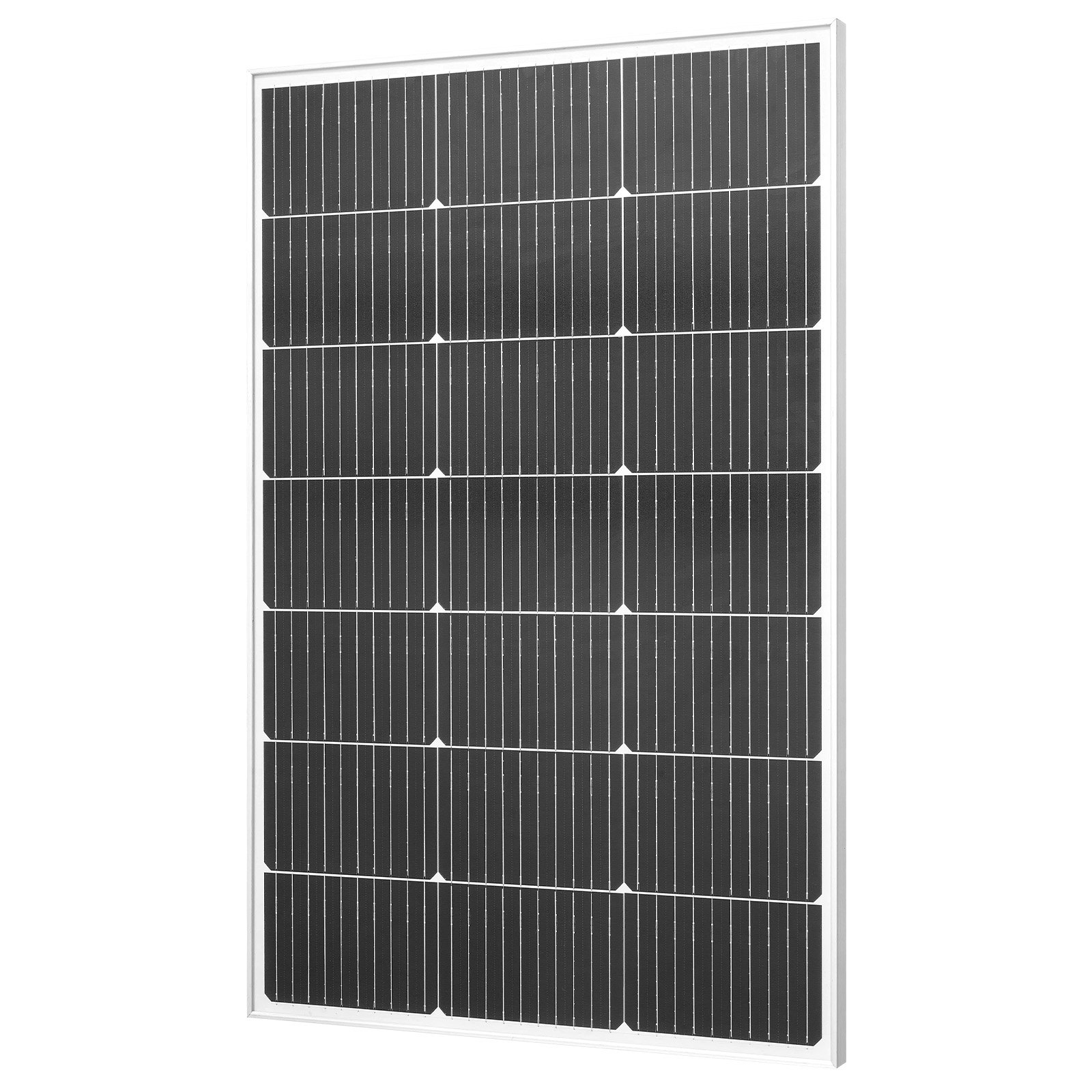 Monokrystaliczne panele słoneczne VEVOR o mocy 100 W, moduł fotowoltaiczny z mocą wyjściową MC4 i aluminiową ramą, wodoodporny panel słoneczny IP65, niezależna od sieci elektrownia balkonowa do samochodów, łodzi, kamperów i płaskich dachów